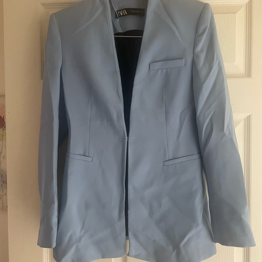 Zara Women's Sky Blue Blazer